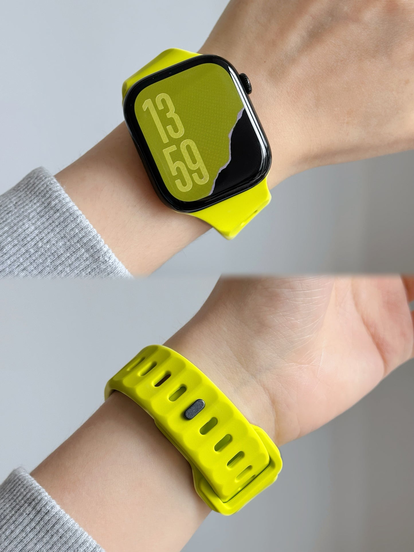 New Style Silicon Watch Band 38/40/41/42 mm (Neon Green)