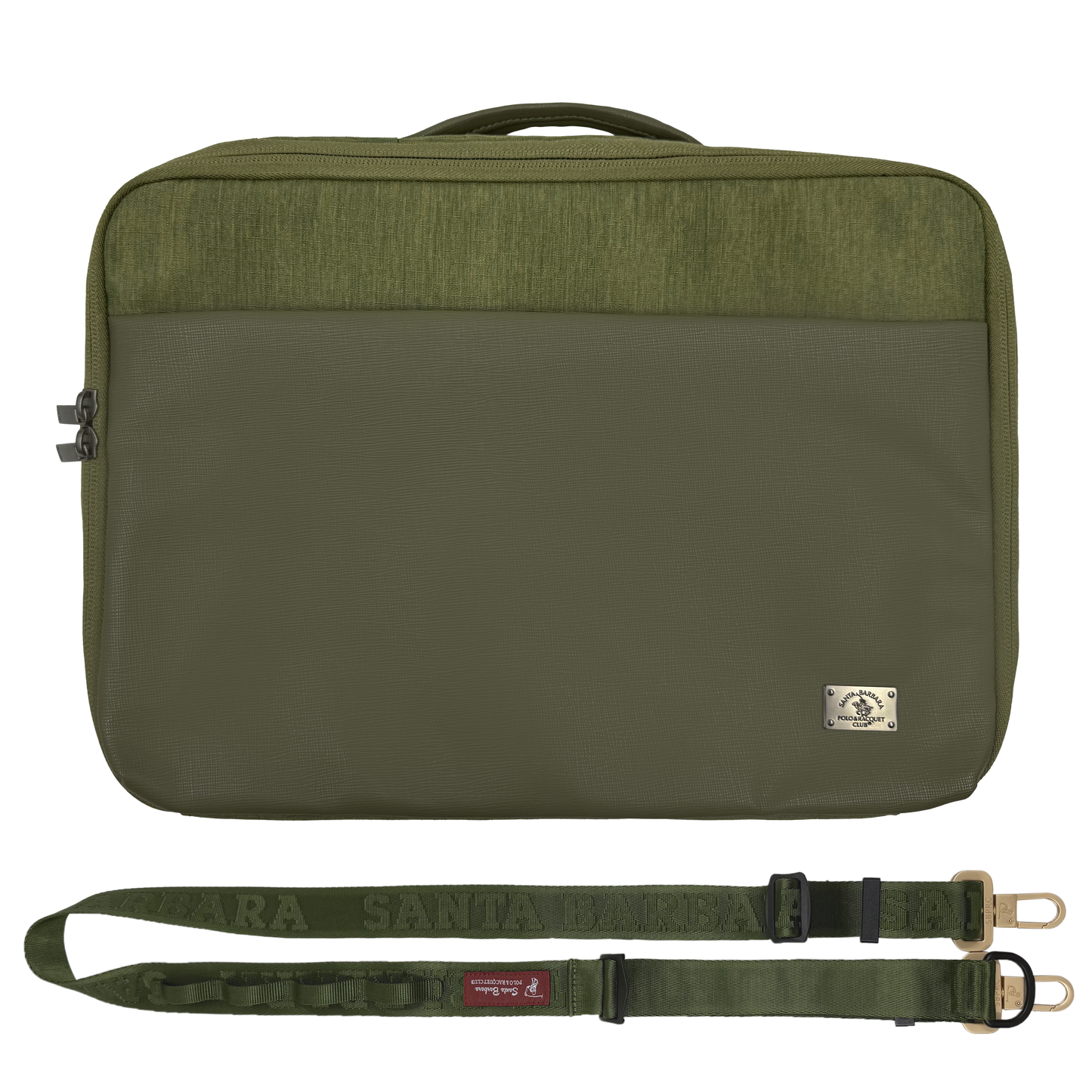 Santa Barbara Polo Matte PU Leather Macbook Bag For Macbook 13 Inch, 14 Inch (iPad 12.9, 13inch)  (Green)