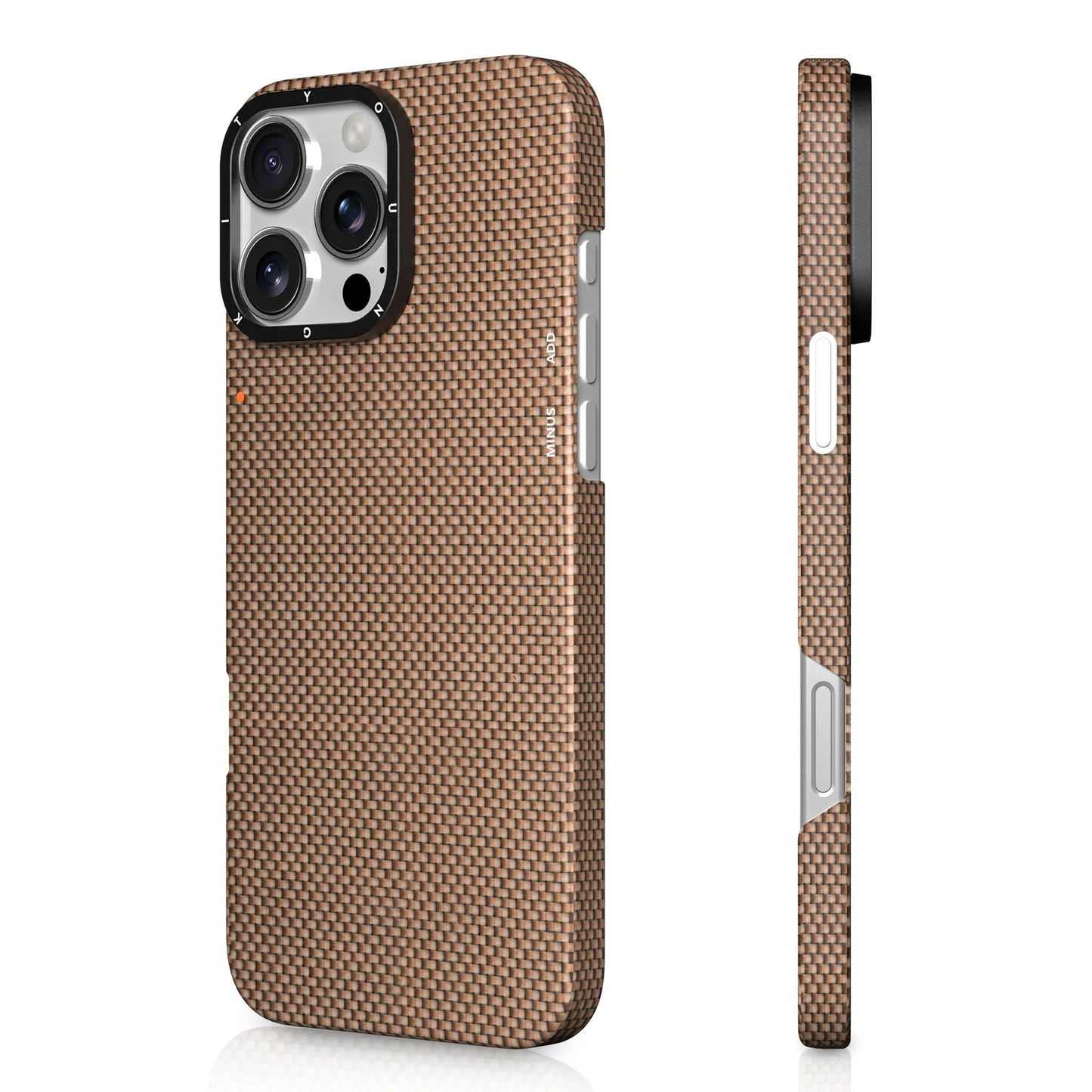 YOUNGKIT Kevlar 1500D Carbon Fibre Extreme Wing Case for iPhone 16 Pro Max (Desert Titanium)