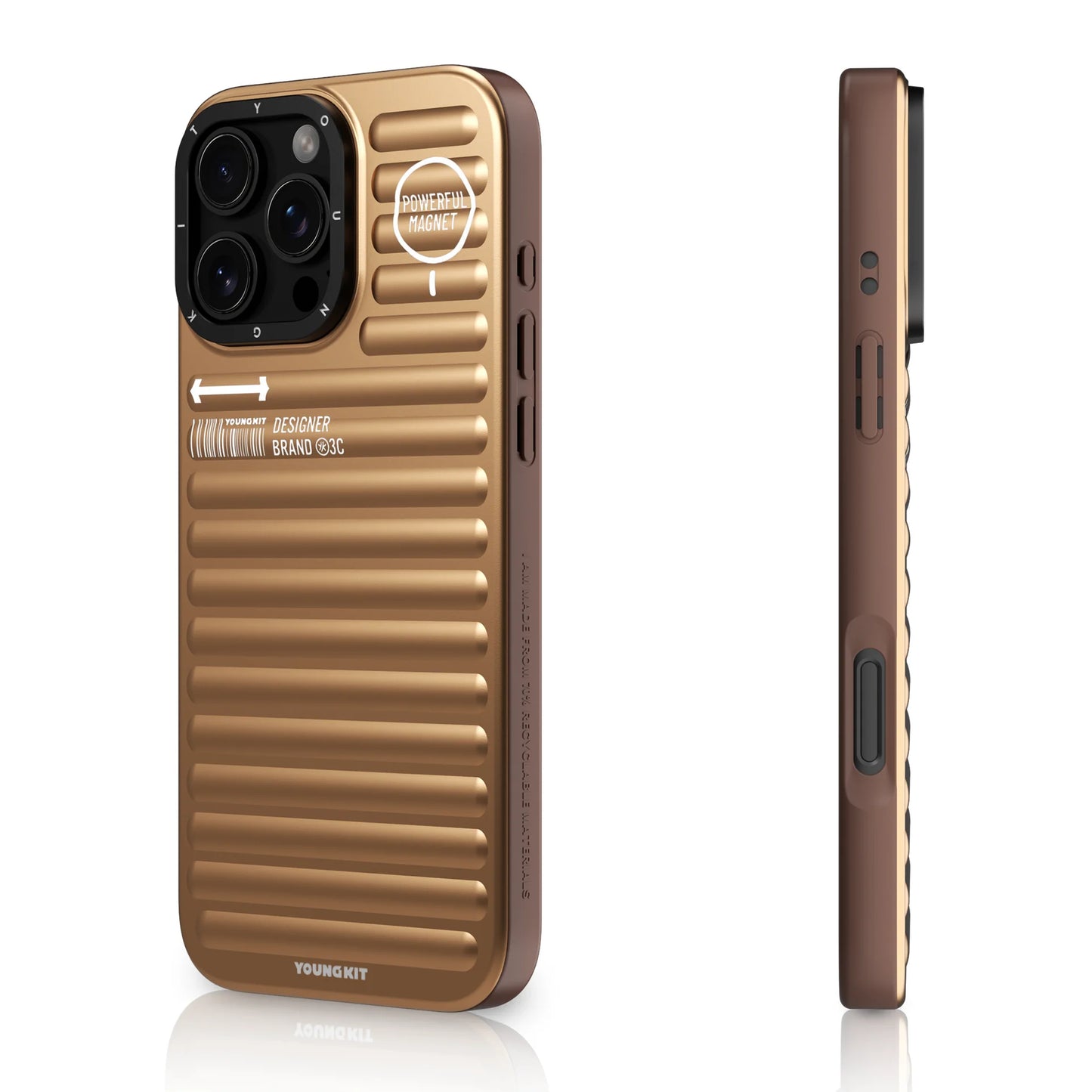 YOUNGKIT Luggage Series True Colour Case for iPhone 16 Pro (Desert Titanium)