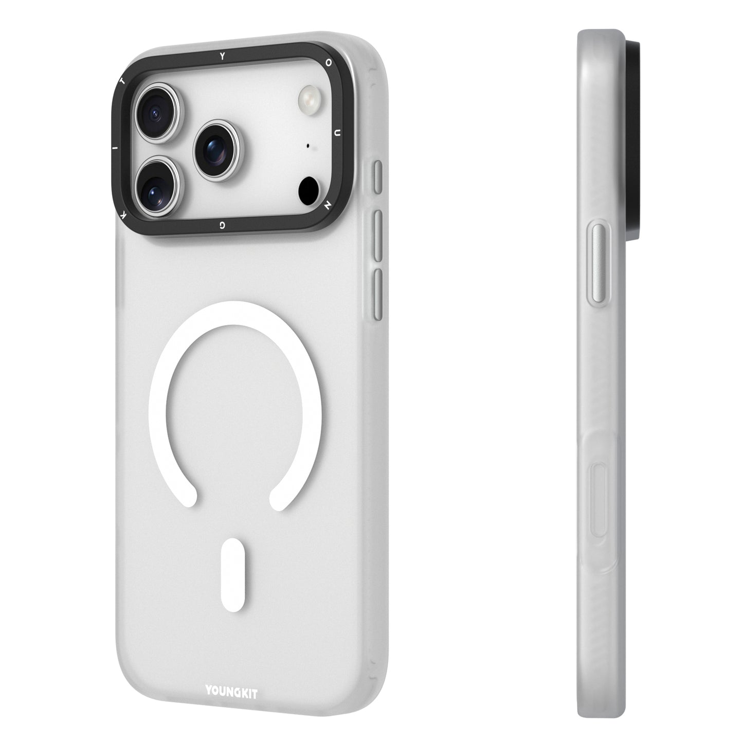 YOUNGKIT Hidden Sand Series Magsafe Case for iPhone 17 Pro Max (White)