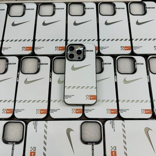 Nike Designer Silicon Case for iPhone 15 (White)