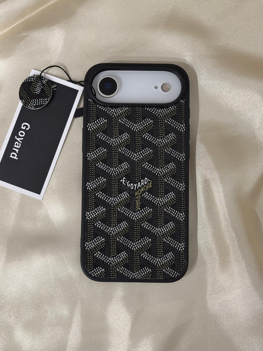 Branded PU Leather Case for iPhone 17 Air (Black)