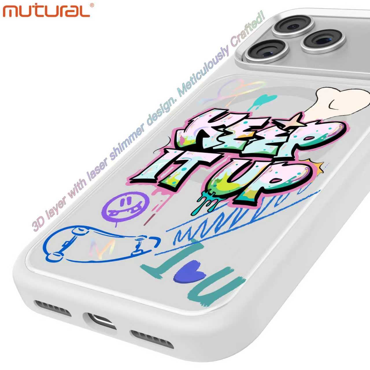 3D Silicon Designer iPhone Case for iPhone 17 Pro  (White)