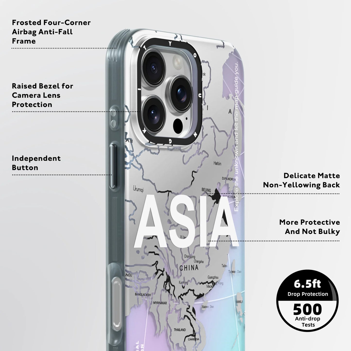 Youngkit International Series ASIA Designer Matte Finish Case for iPhone 16 Pro