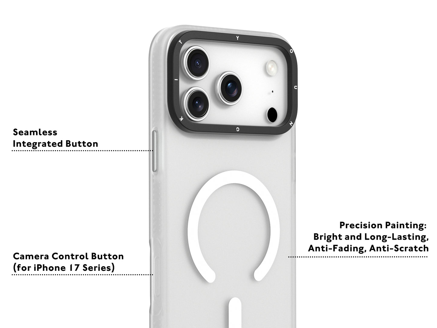 YOUNGKIT Hidden Sand Series Magsafe Case for iPhone 17 Pro Max (White)