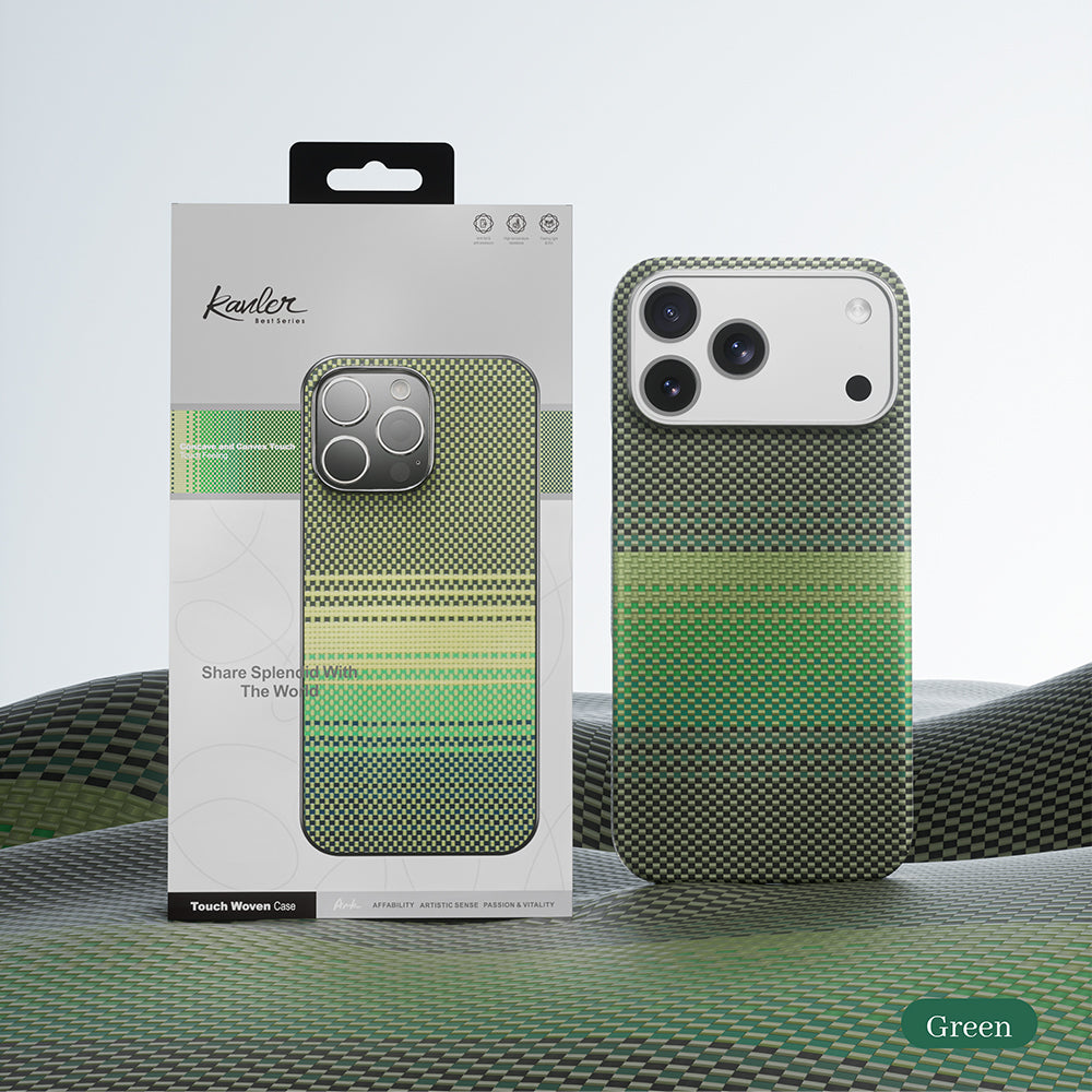 Genuine Kevlar Carbon Fibre Ultra Slim Case for iPhone 17 Pro Max (Green)