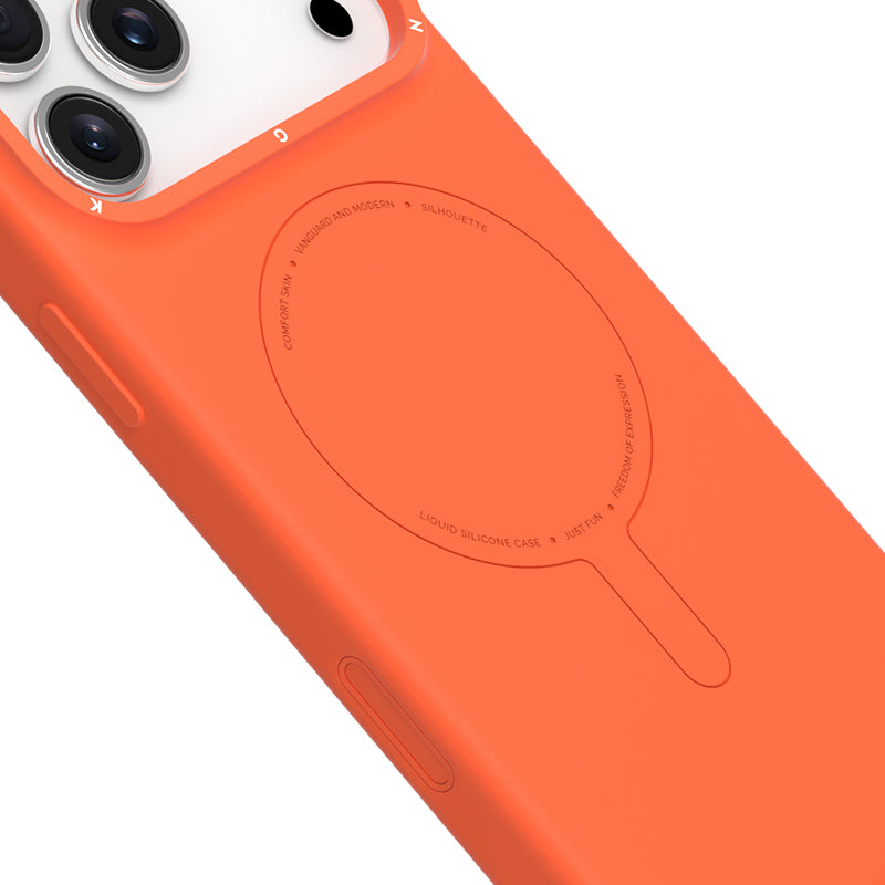 YOUNGKIT Morandi Silicon Case for iPhone 17 Pro Max  (ORANGE)