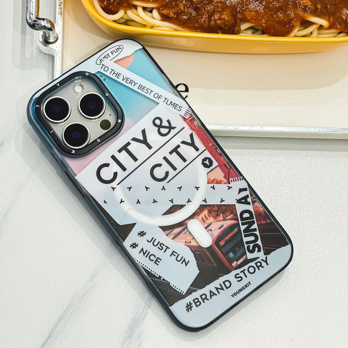 YOUNGKIT City Series Where Urban Vibes Stick Metro Flow Case for iPhone 16 Pro Max