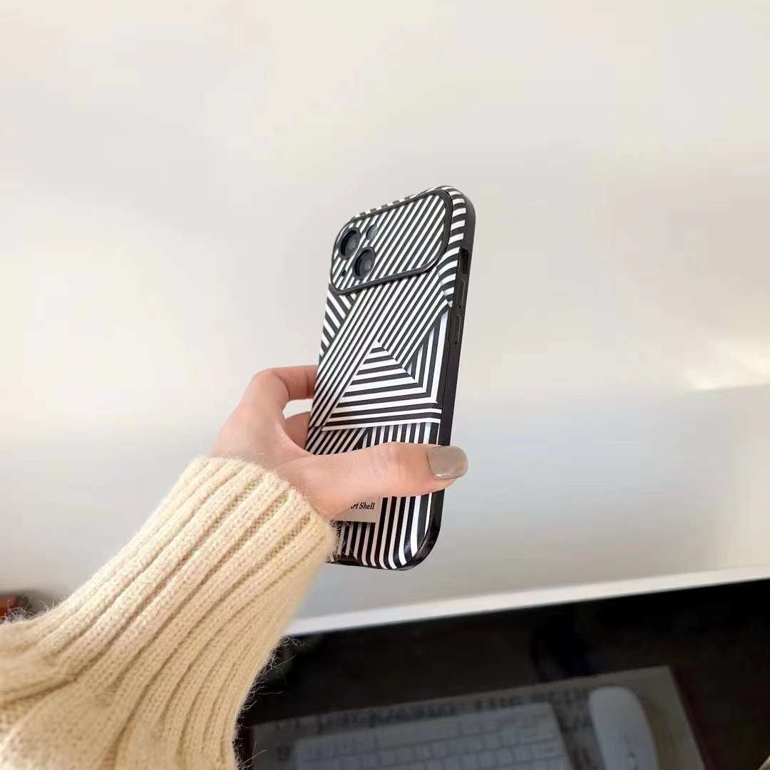 3D Effects Striped Art Case for iPhone 15 Pro