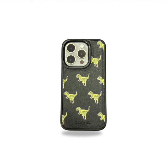 Branded Luxury Leather C O A C H Case for iPhone 14 Pro