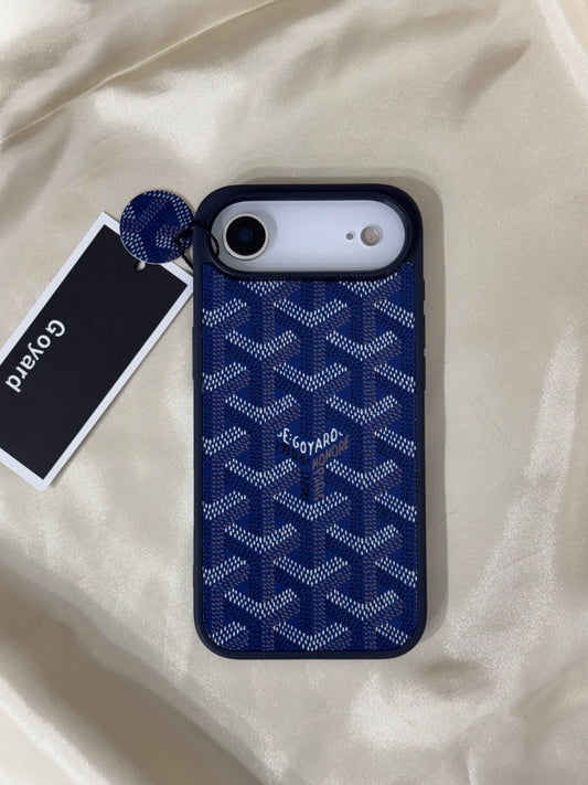 Branded PU Leather Case for iPhone 17 Air (Blue)
