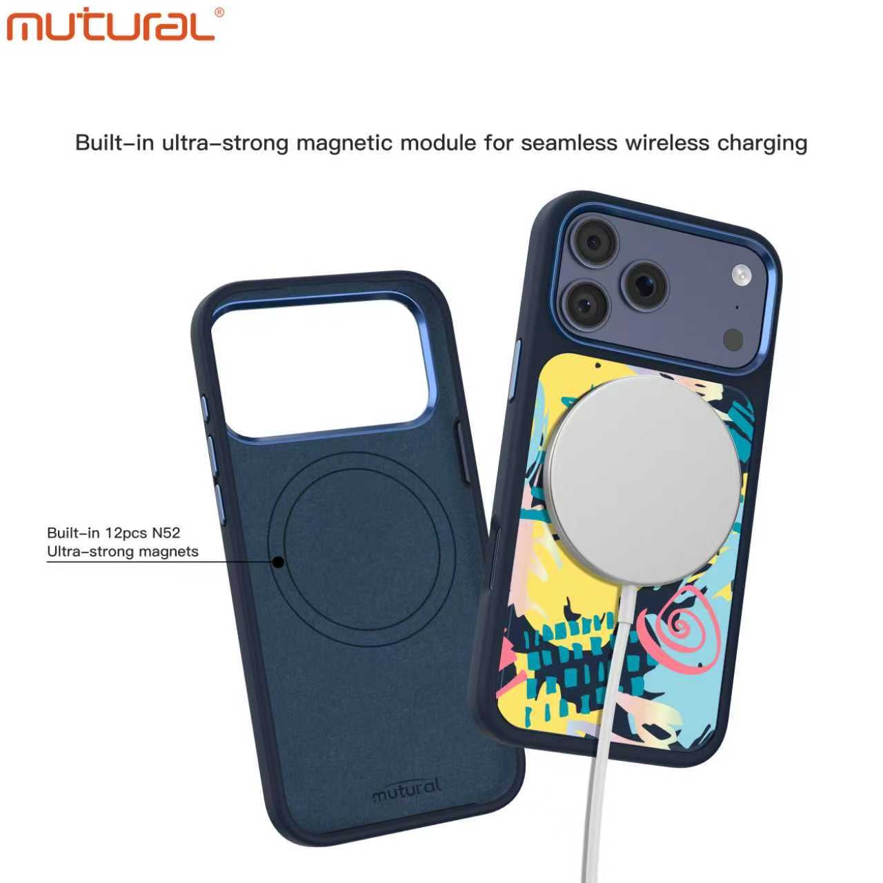 3D Silicon Designer iPhone Case for iPhone 17 Pro (Navy Blue)