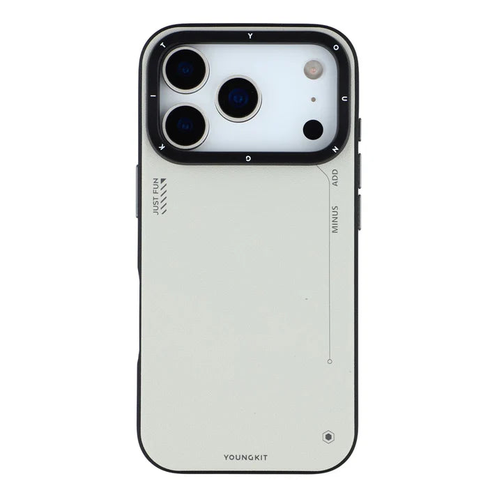 YOUNGKIT Matte Finish Leather Cover with Magsafe for iPhone 17 Pro Max (GREY)