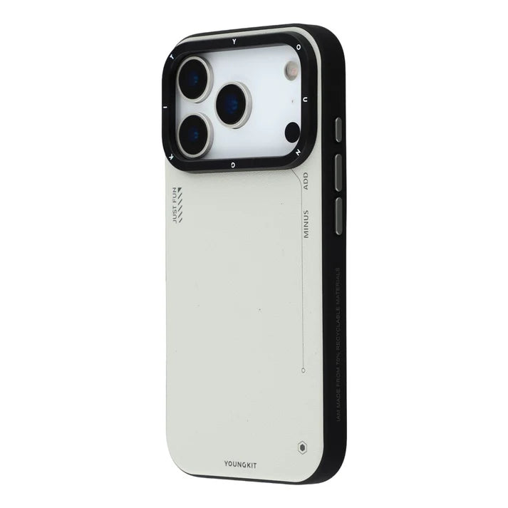 YOUNGKIT Matte Finish Leather Cover with Magsafe for iPhone 17 Pro Max (GREY)