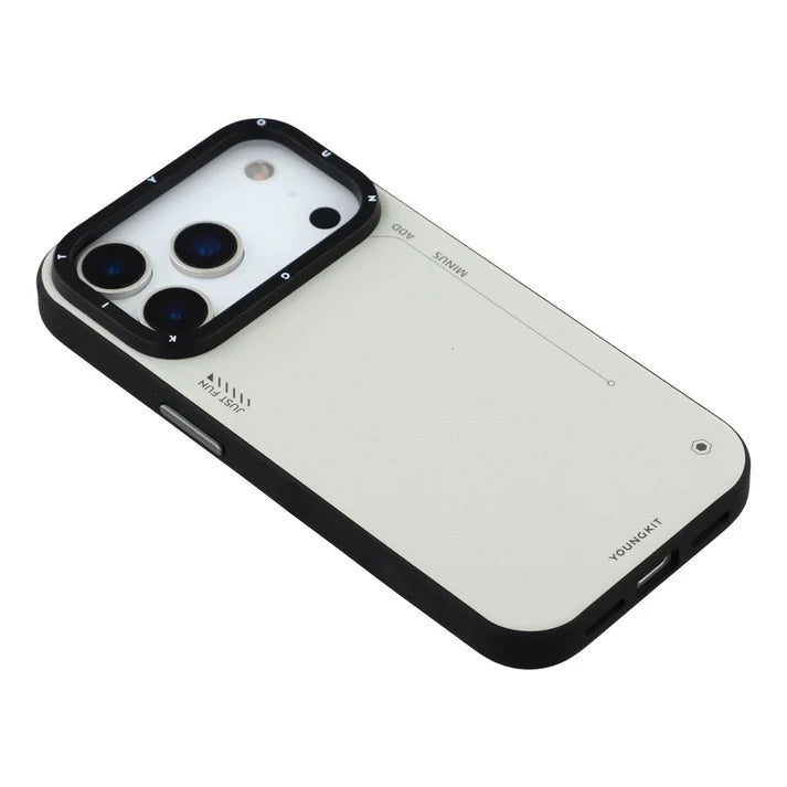 YOUNGKIT Matte Finish Leather Cover with Magsafe for iPhone 17 Pro Max (GREY)