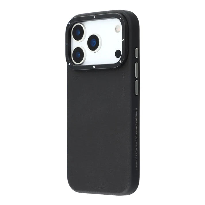 YOUNGKIT Matte Finish Leather Cover with Magsafe for iPhone 17 Pro Max (BLACK)
