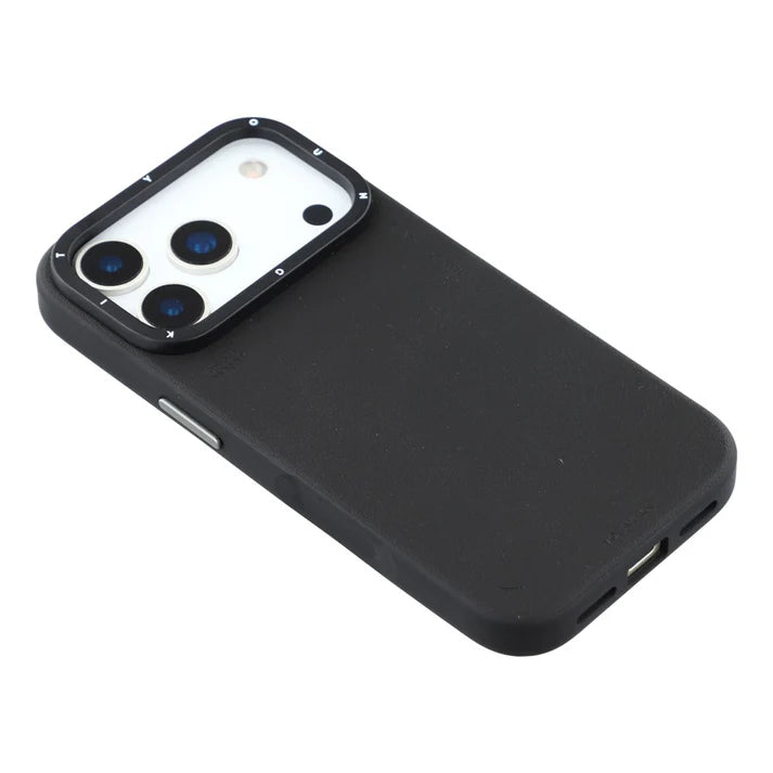 YOUNGKIT Matte Finish Leather Cover with Magsafe for iPhone 17 Pro Max (BLACK)