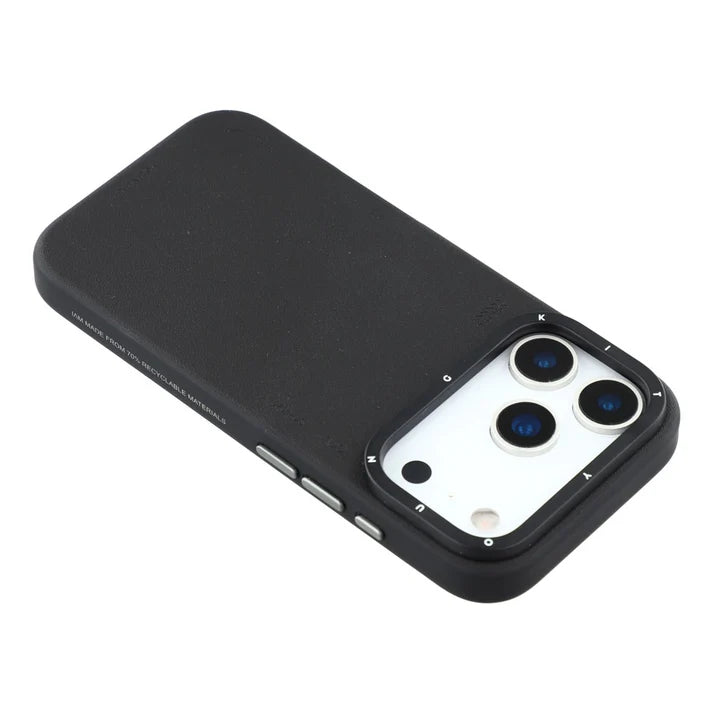 YOUNGKIT Matte Finish Leather Cover with Magsafe for iPhone 17 Pro Max (BLACK)