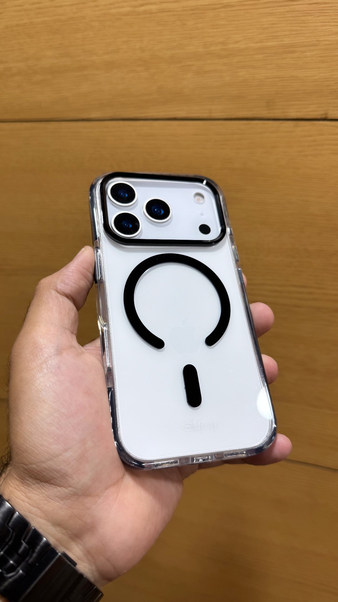 Premium Quality Tough Armour Drop Protection Transparent Case for iPhone 17 Pro (BLACK)