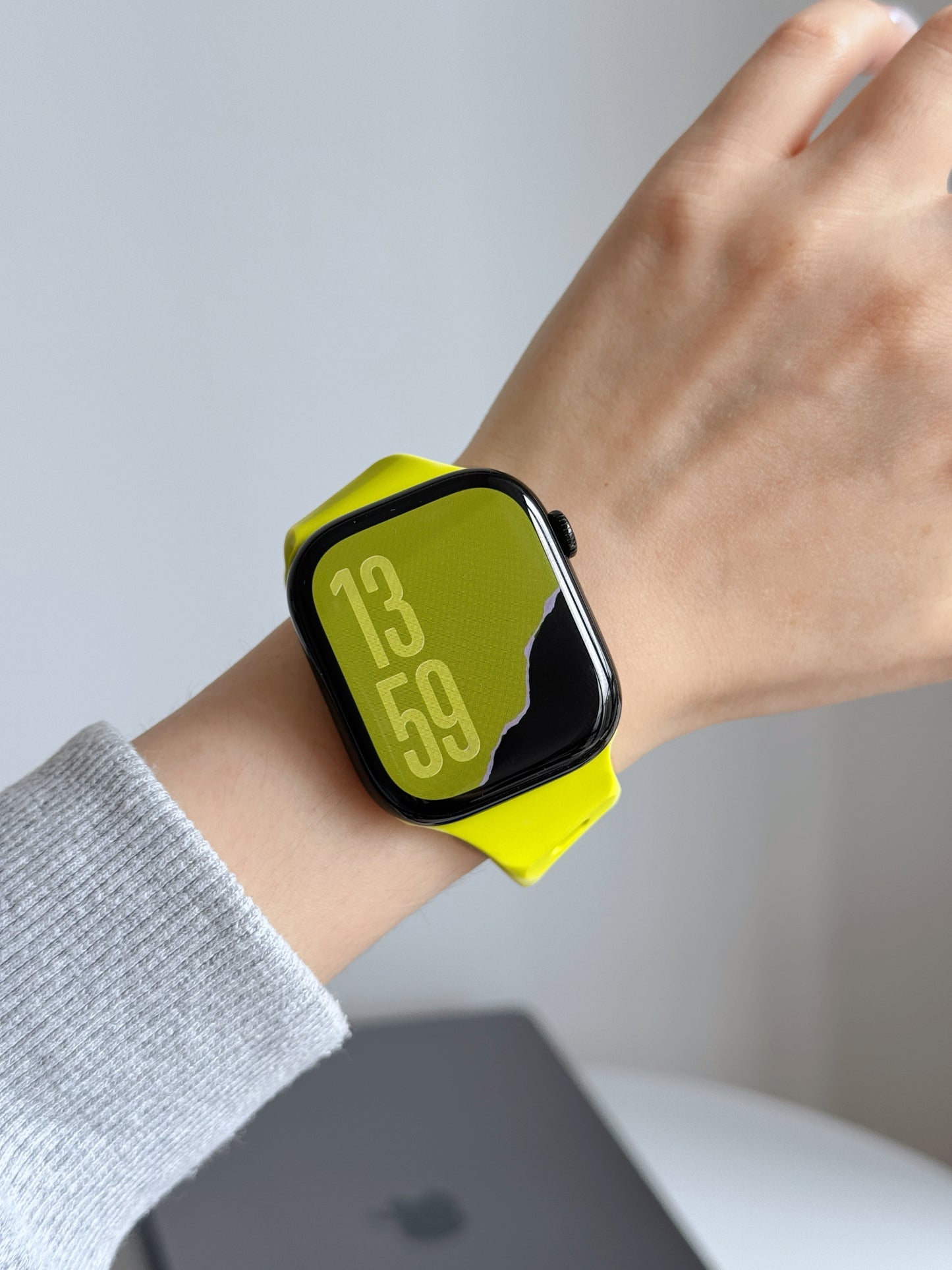 New Style Silicon Watch Band 38/40/41/42 mm (Neon Green)
