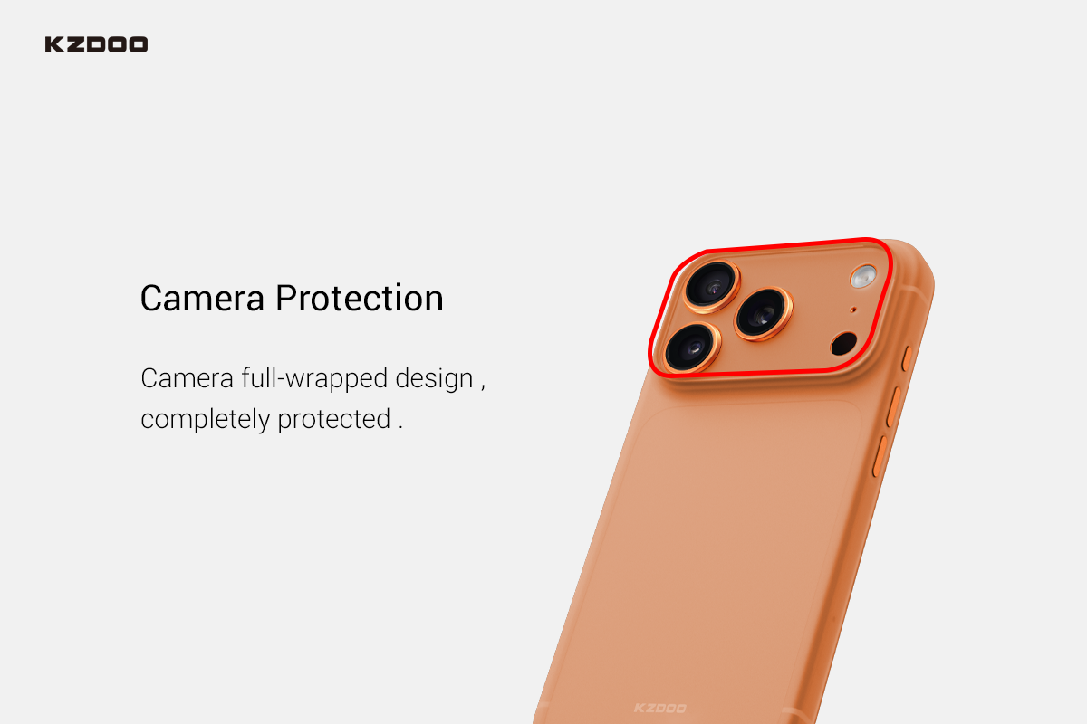 KZDOO Air Skin Ultra Slim Case for iPhone 17 Pro (Orange)