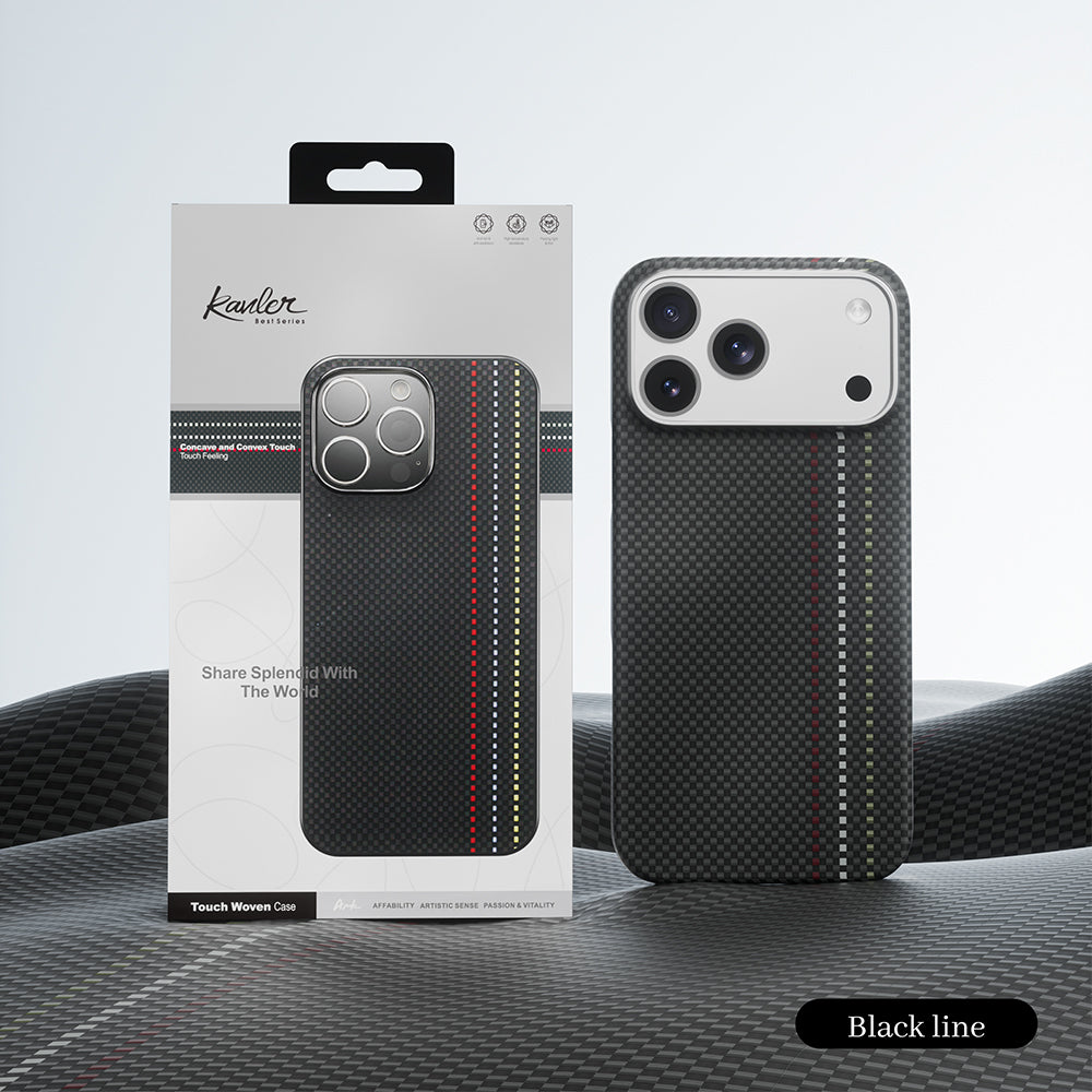 Genuine Kevlar Carbon Fibre Ultra Slim Case for iPhone 17 Pro Max (Black)