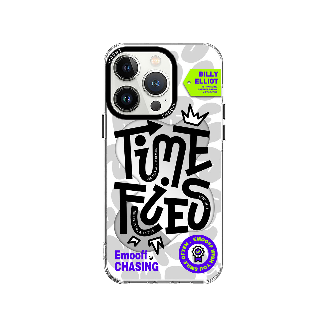 EMO OFF TIME FLIES Designer Case For iPhone 15 Pro Max