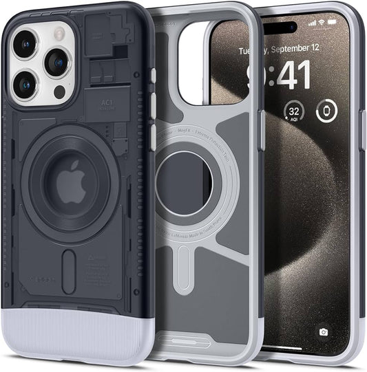 Premium Quality Matte Finish Carbon Case for iPhone 15 Pro (Grey)