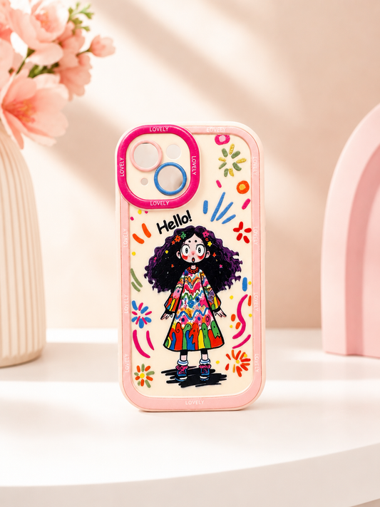 Silicon Charm Case For iPhone15 (Hello Doll)