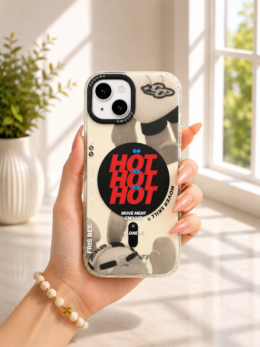 EMO OFF HOT Designer Case For iPhone 15 (Light Brown)