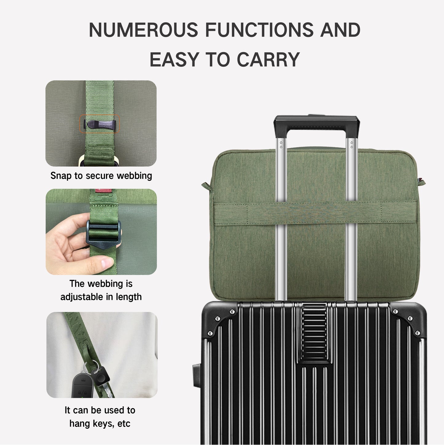 Santa Barbara Polo Matte PU Leather Macbook Bag For Macbook 13 Inch, 14 Inch (iPad 12.9, 13inch)  (Green)
