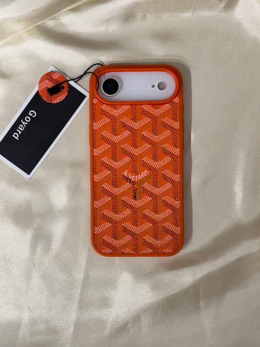 Branded PU Leather Case for iPhone 17 Air (Orange)