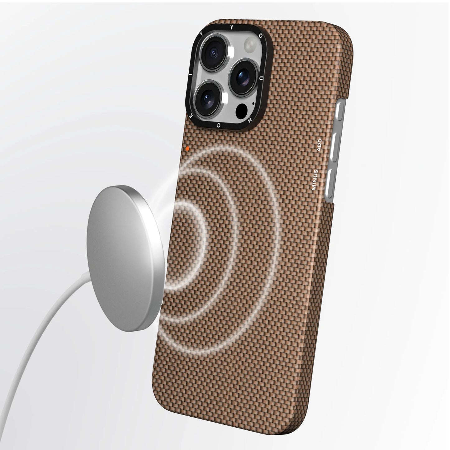 YOUNGKIT Kevlar 1500D Carbon Fibre Extreme Wing Case for iPhone 16 Pro Max (Desert Titanium)