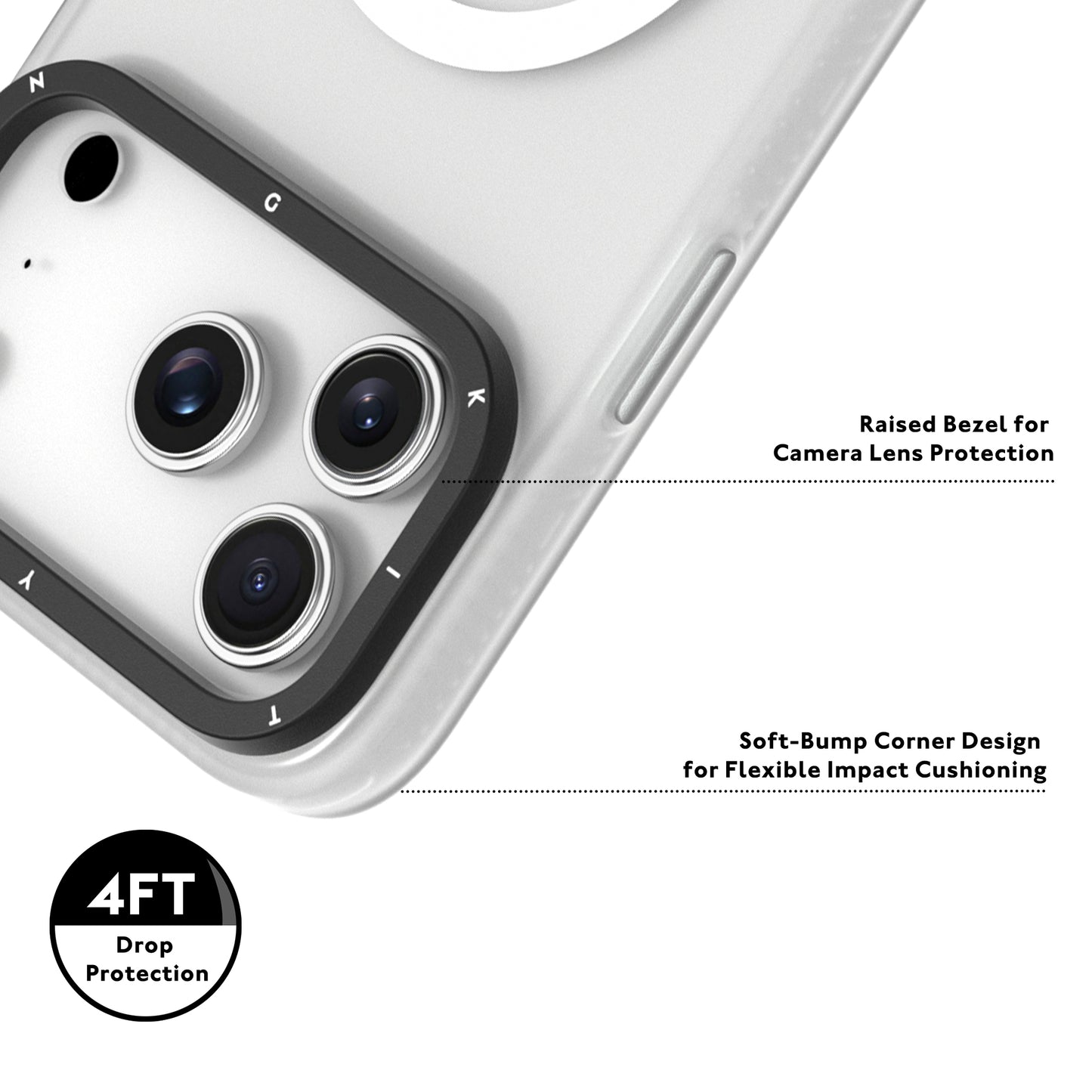 YOUNGKIT Hidden Sand Series Magsafe Case for iPhone 17 Pro Max (White)