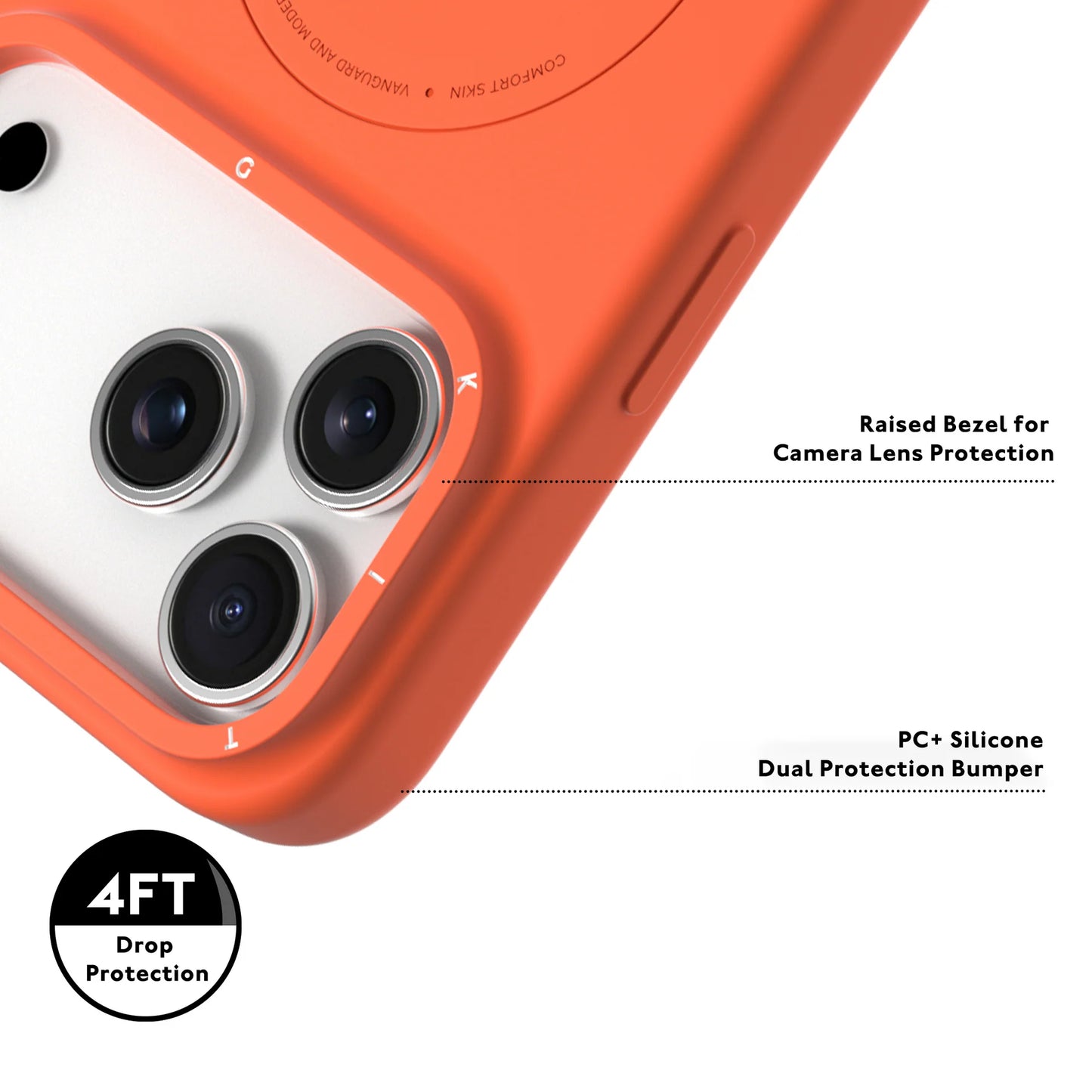 YOUNGKIT Morandi Silicon Case for iPhone 17 Pro Max  (ORANGE)