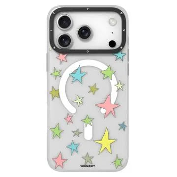 YOUNGKIT Matte Finish Stars Design Magsafe Case for iPhone 17 Pro