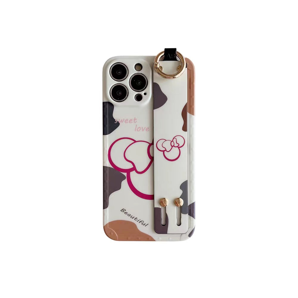 Cartoon Designer Silicon Strap Holder Case for iPhone  14