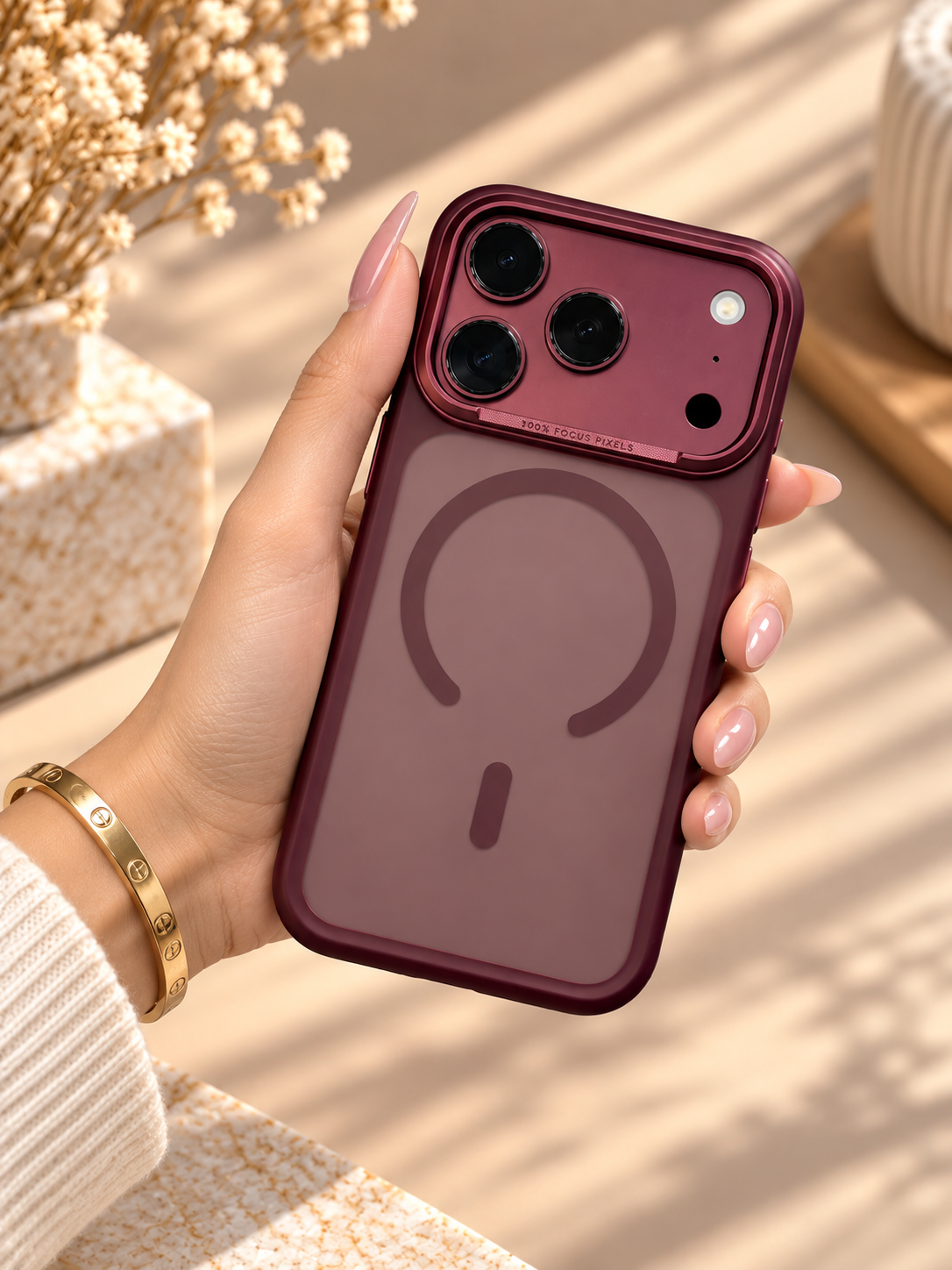 Nimmy Designer Case For iPhone 17 Pro / 18 Pro (Burgundy) (Code:5099)