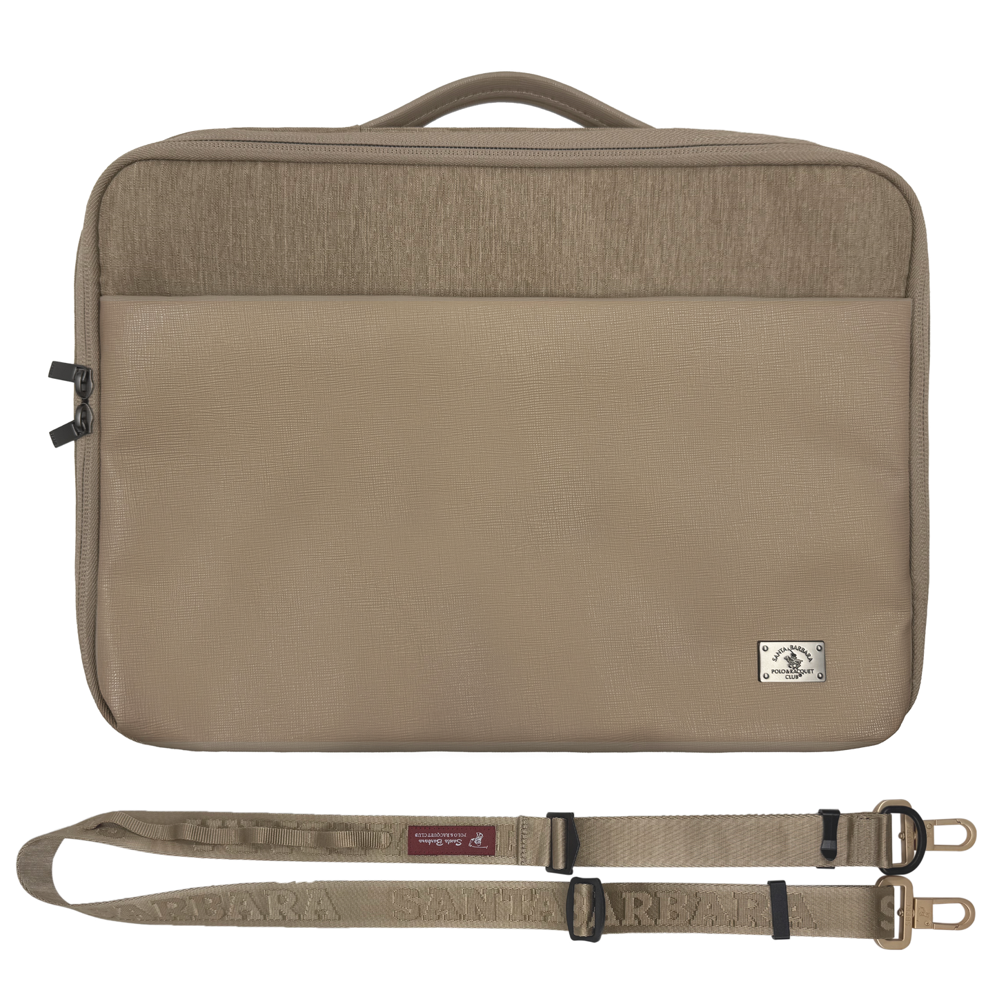 Santa Barbara Polo Matte PU Leather Macbook Bag For Macbook 13 Inch, 14 Inch (iPad 12.9, 13inch)  (Desert)