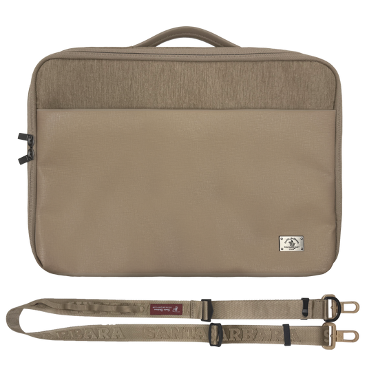 Santa Barbara Polo Matte PU Leather Macbook Bag For Macbook 13 Inch, 14 Inch (iPad 12.9, 13inch)  (Desert)