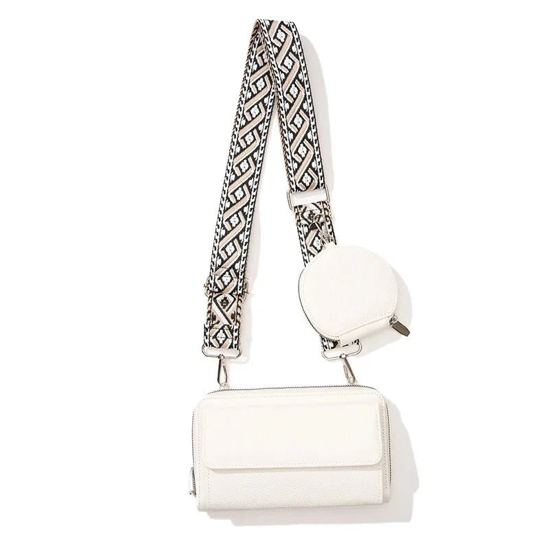 Women’s Cross Body Phone Holder Bags(White)