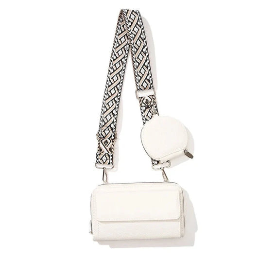 Women’s Cross Body Phone Holder Bags(White)