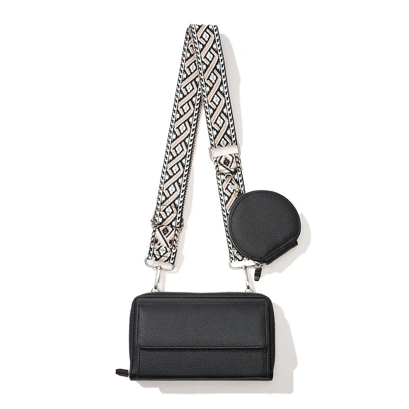 Women’s Cross Body Phone Holder Bags(Black)