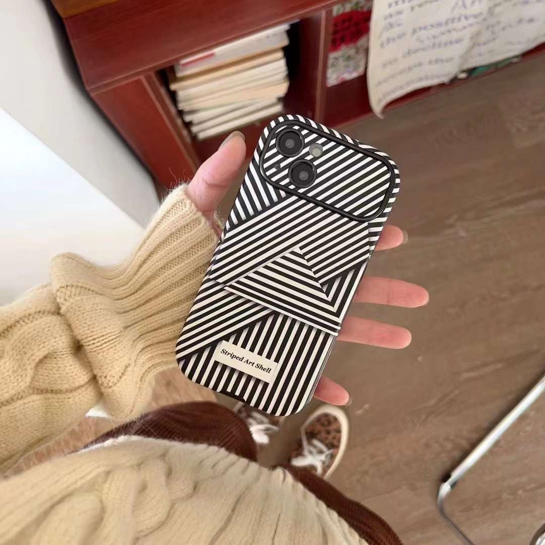 3D Effects Striped Art Case for iPhone 15 Pro