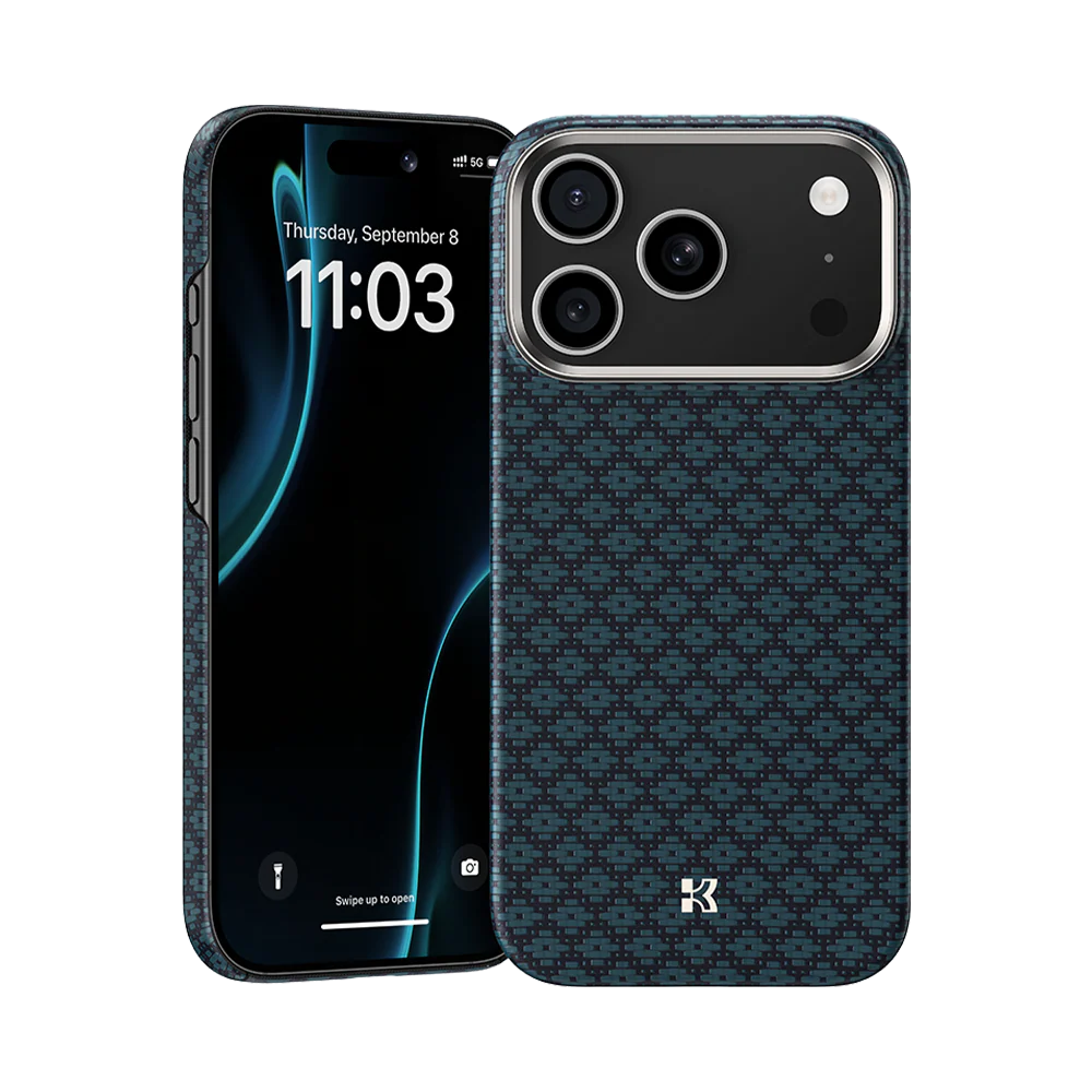 ArmorGrid ArmorAir Case built with Kevlar® Carbon Fibre for iPhone 17 Pro Max (Blue)