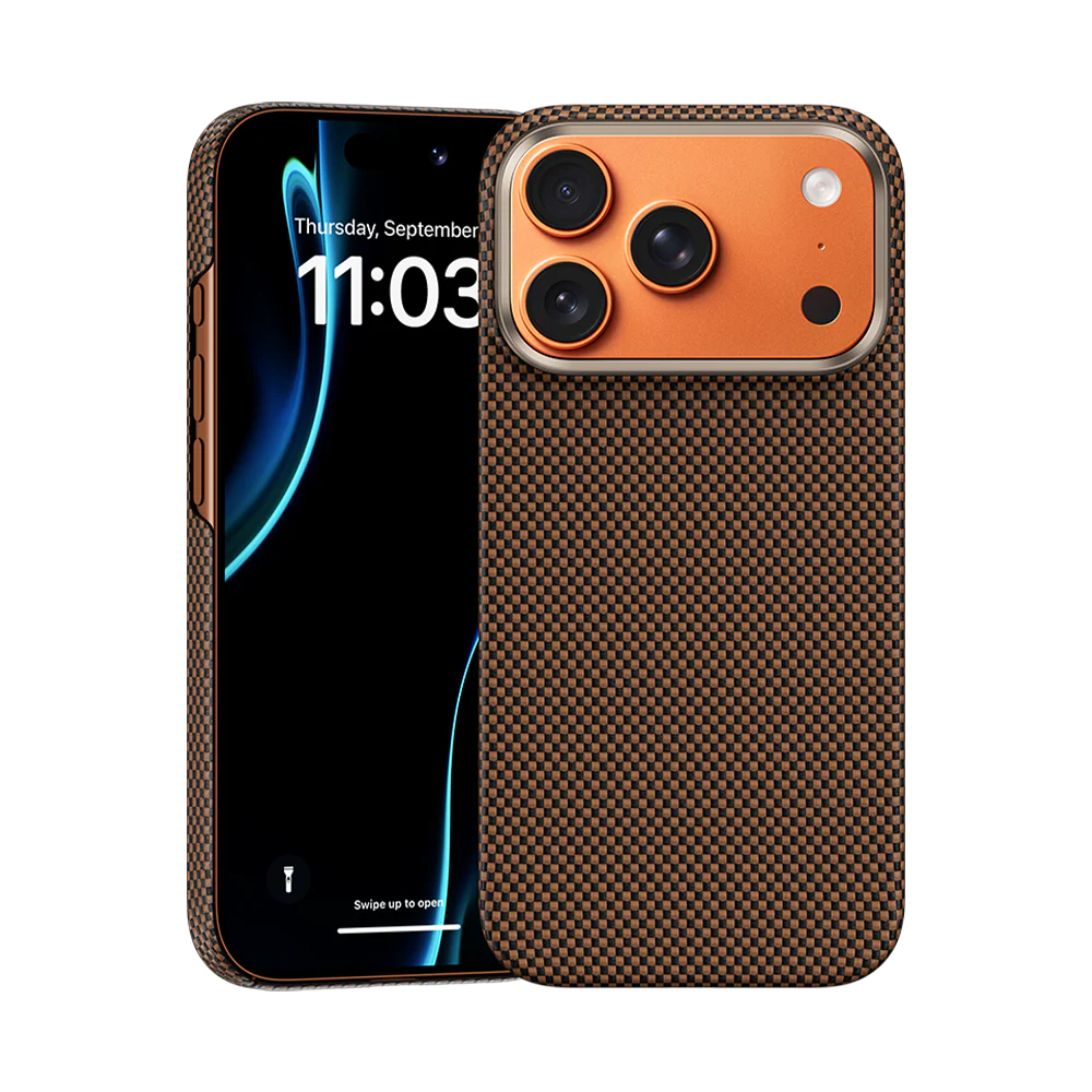 BENKS ArmorTint Case built with Kevlar® Carbon Fibre for iPhone 17 Pro Max (Brown)