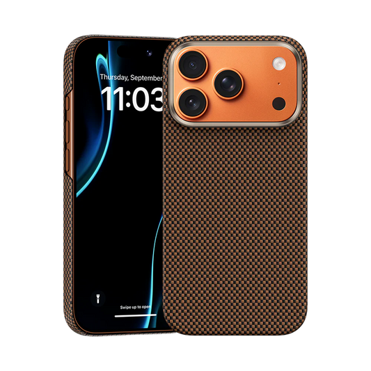 BENKS ArmorTint Case built with Kevlar® Carbon Fibre for iPhone 17 Pro Max (Brown)