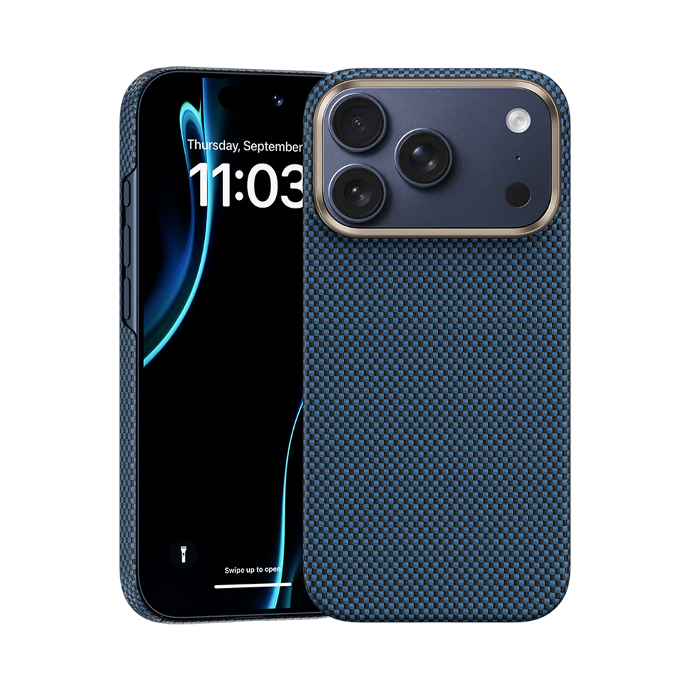 BENKS ArmorTint Case built with Kevlar® Carbon Fibre for iPhone 17 Pro Max (Blue)