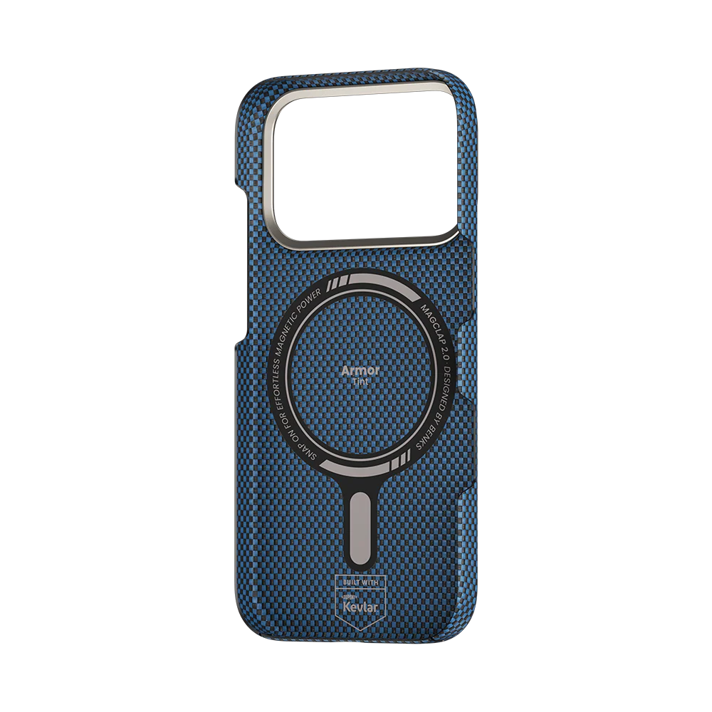 BENKS ArmorTint Case built with Kevlar® Carbon Fibre for iPhone 17 Pro Max (Blue)